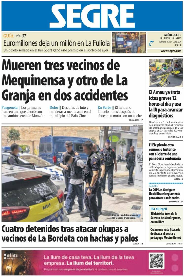 Portada de Segre  (Espa&ntilde;a)