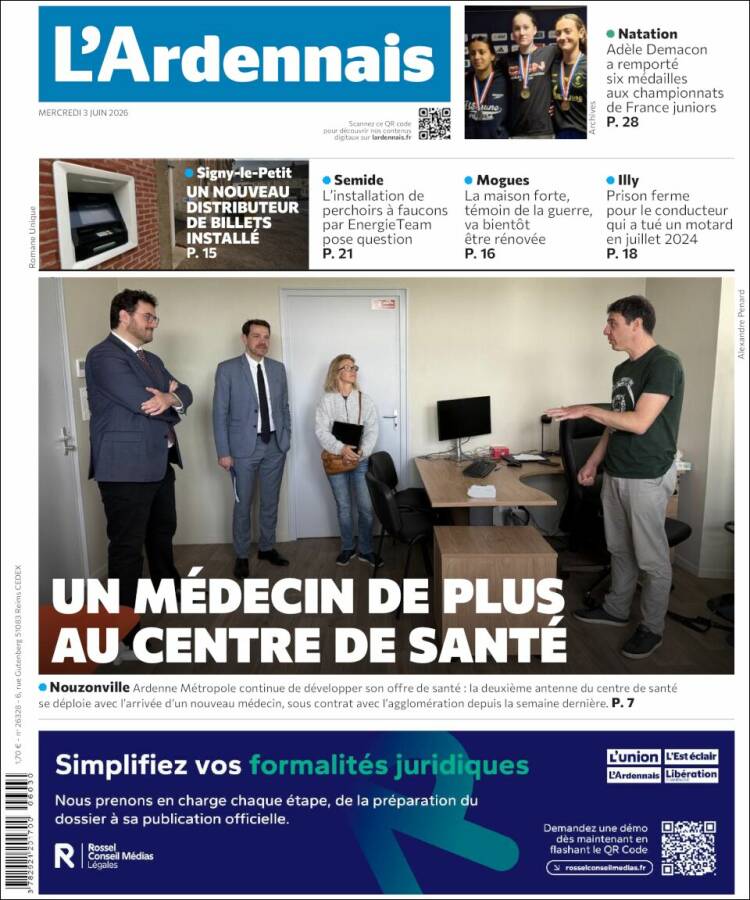 Portada de L'Ardenais (Francia)