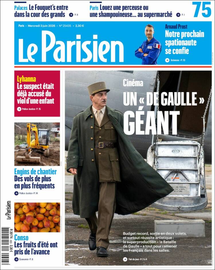 Portada de Le Parisien (Francia)