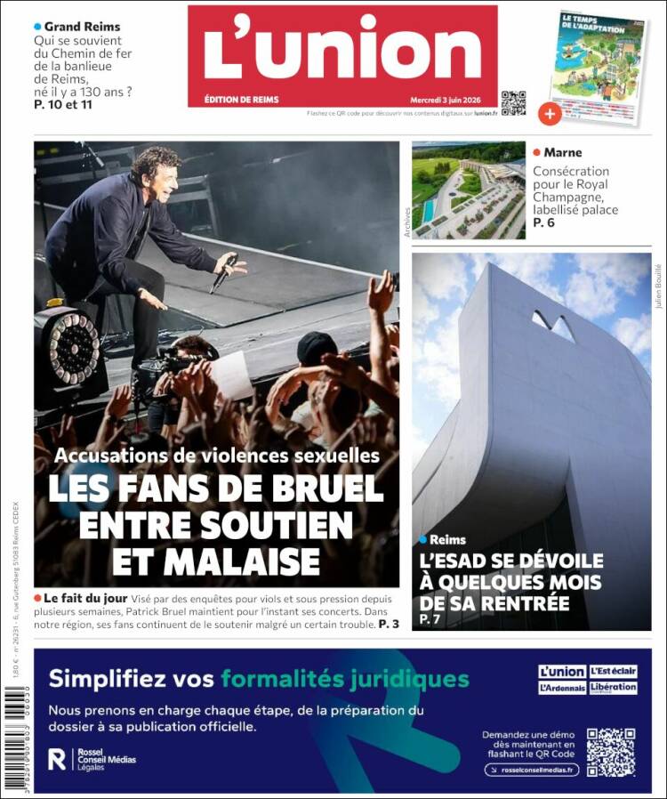 Portada de L'Union (Francia)