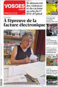 Portada de Vosges Matin (Francia)