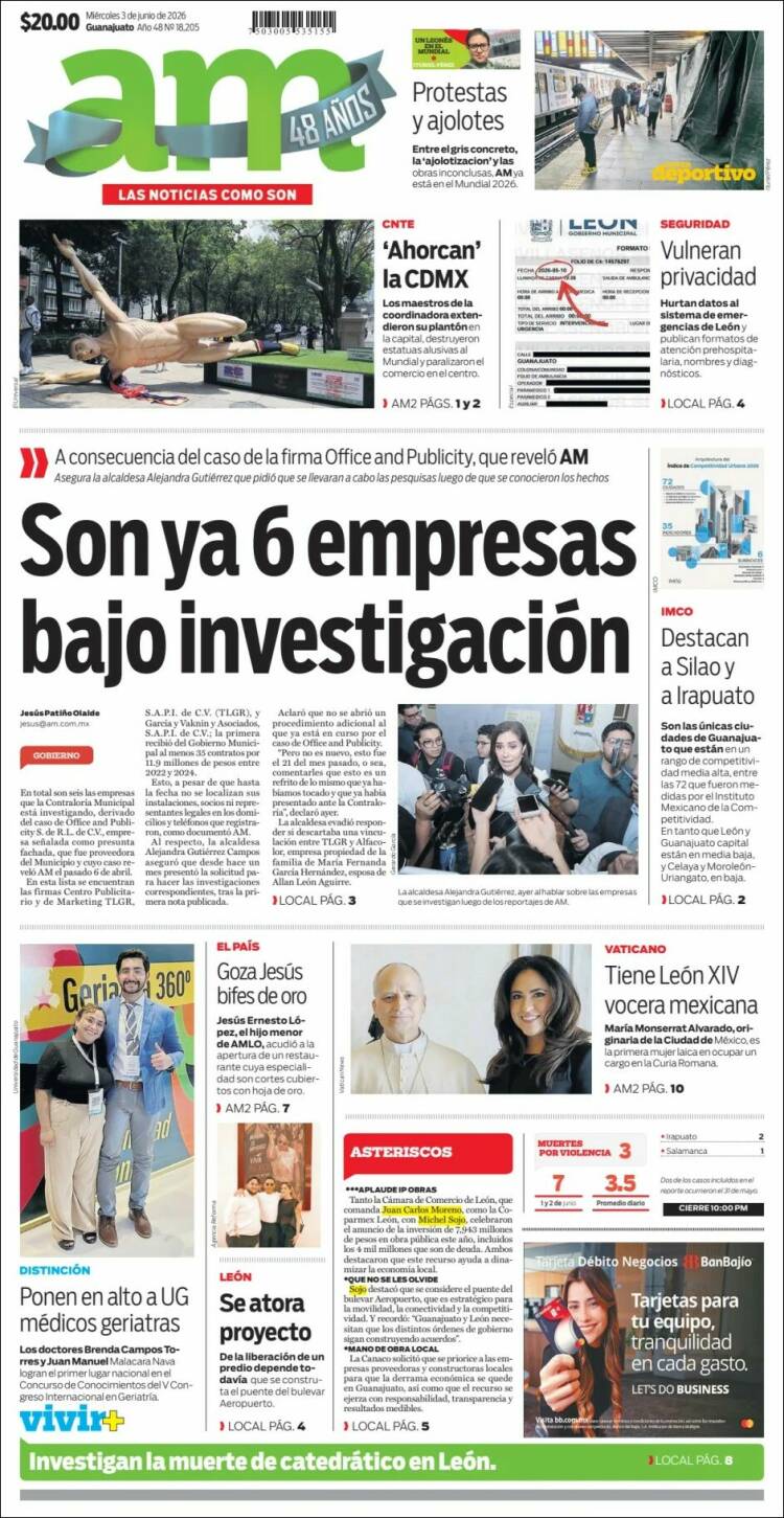Portada de Al Día A.M. (M&eacute;xico)