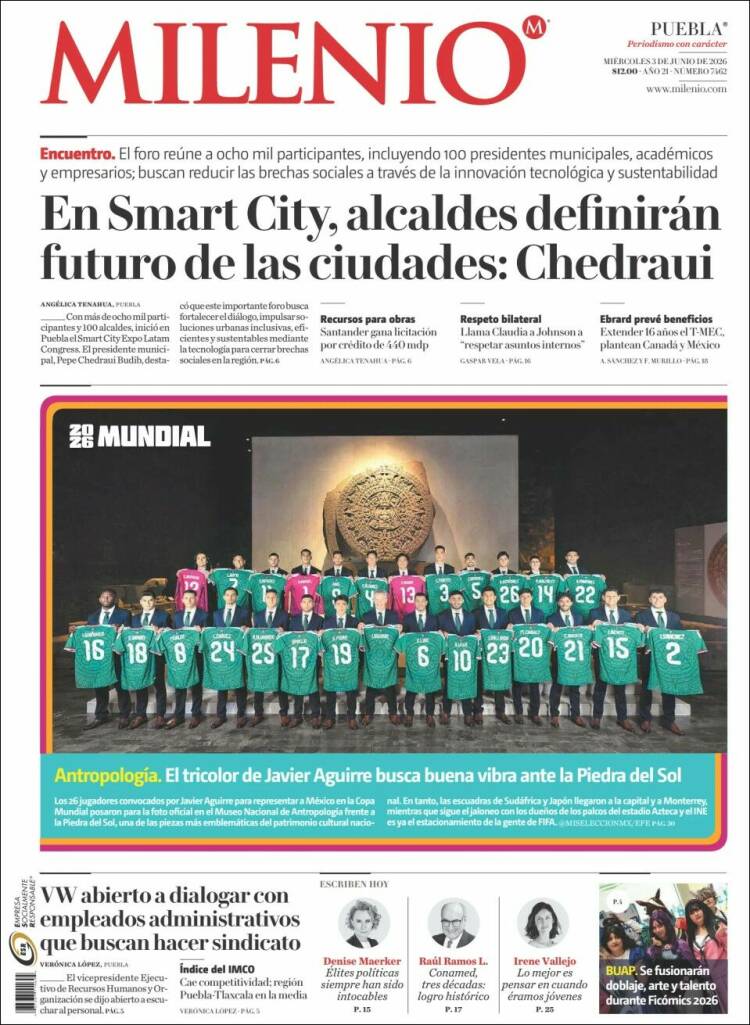 Portada de Milenio de Puebla (M&eacute;xico)