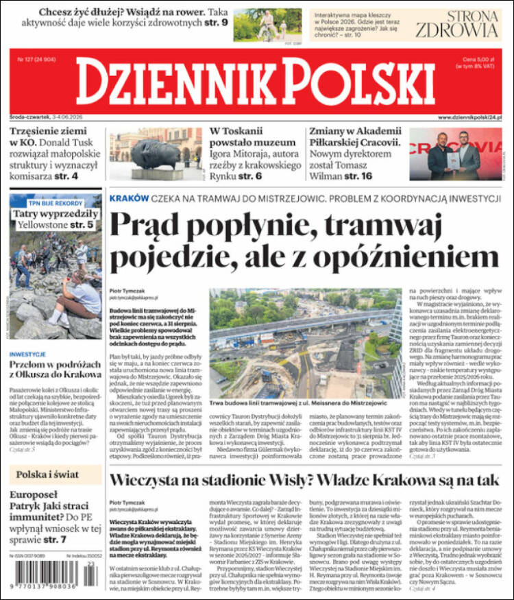 Portada de Dziennik (Polonia)
