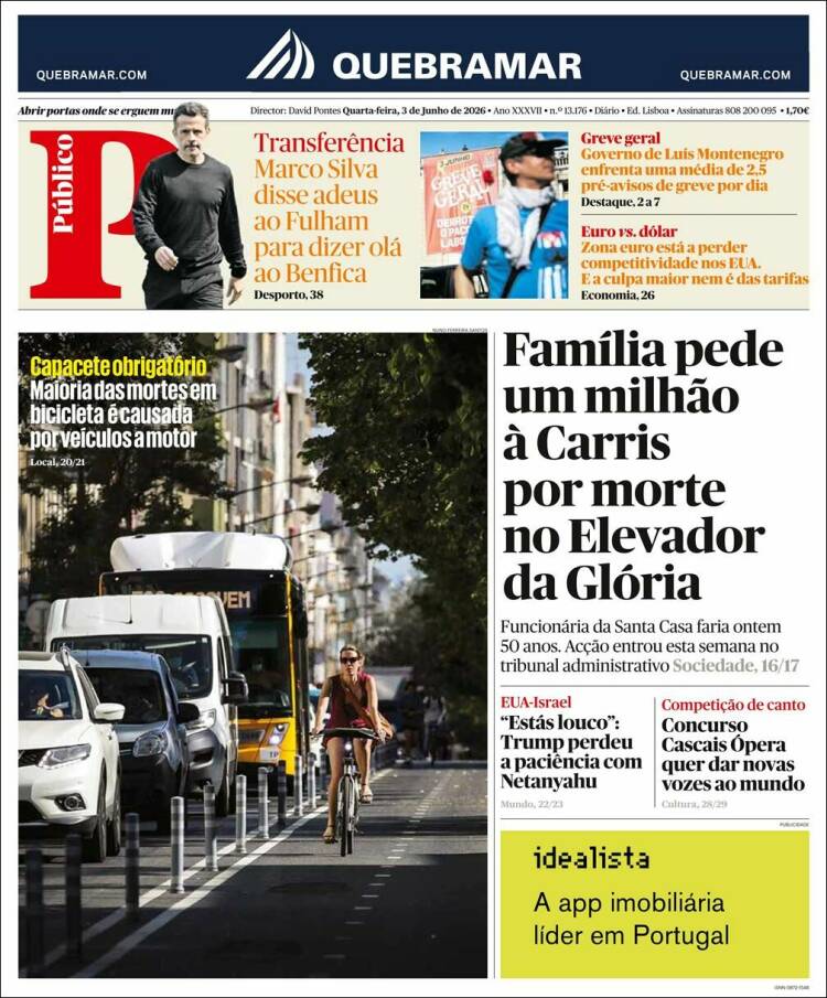 Portada de Público (Portugal)