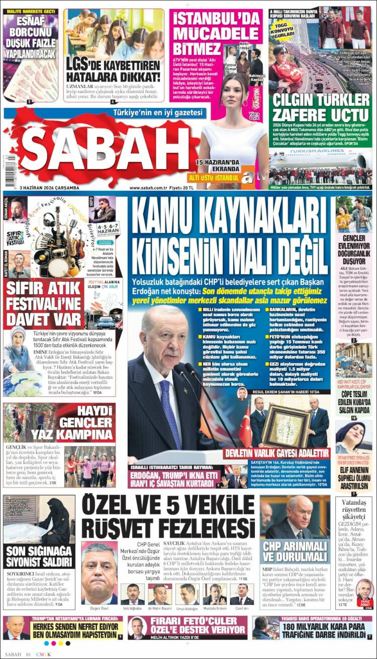 Portada de Sabah (Turqu&iacute;a)