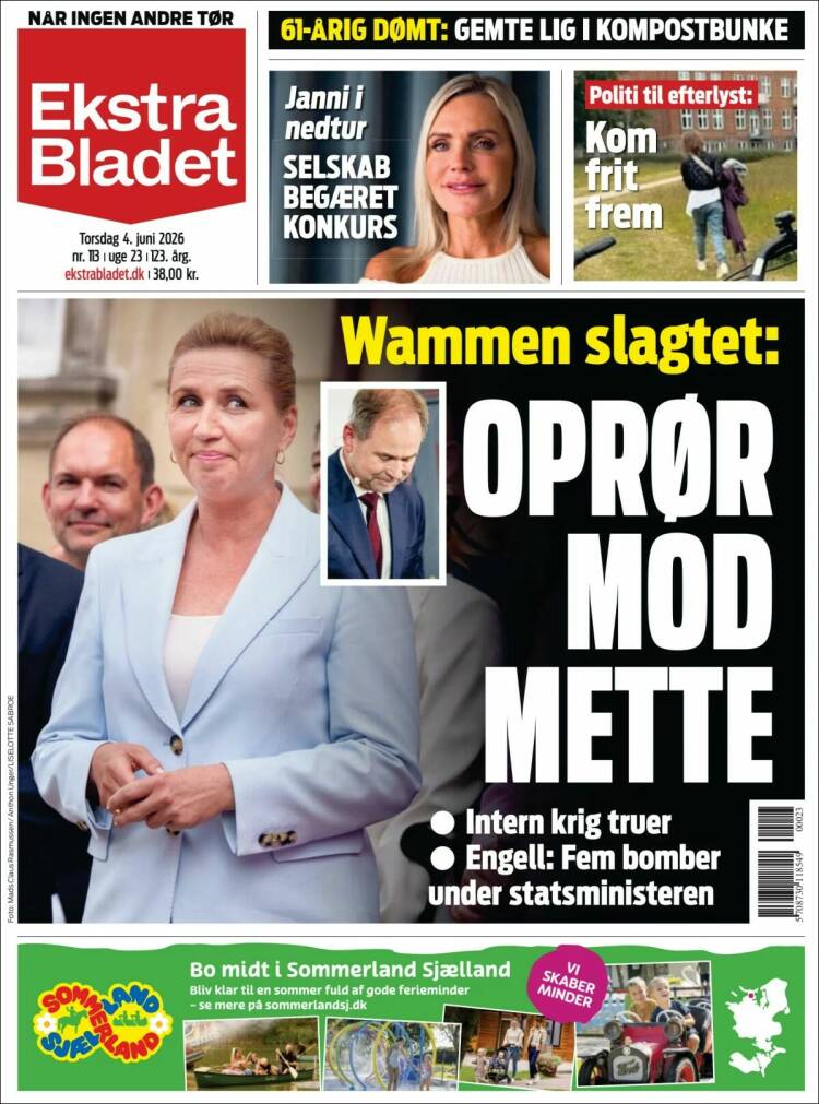 Portada de Ekstra Bladet (Dinamarca)