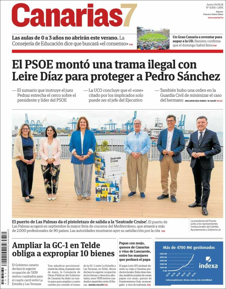 Portada de Canarias 7 (Espa&ntilde;a)