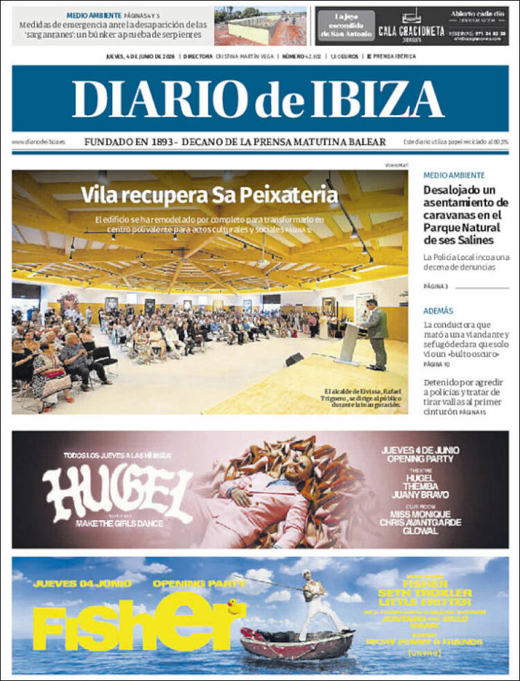 Portada de Diario de Ibiza (Espa&ntilde;a)