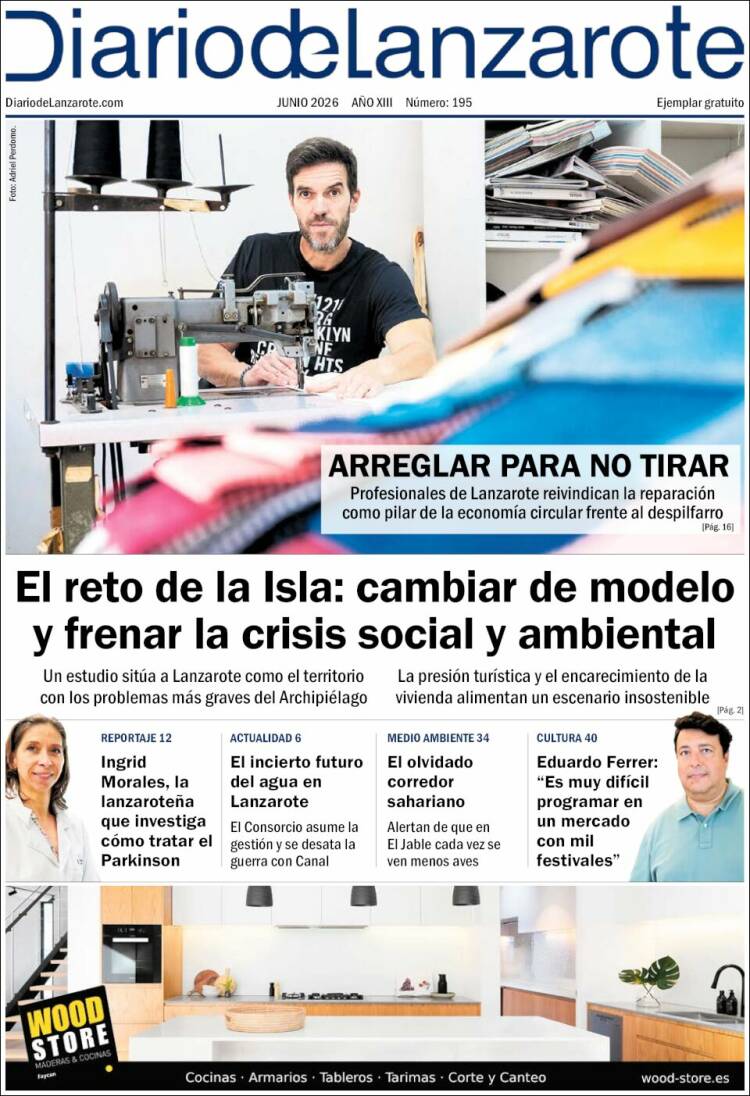 Portada de Diario de Lanzarote (Espa&ntilde;a)