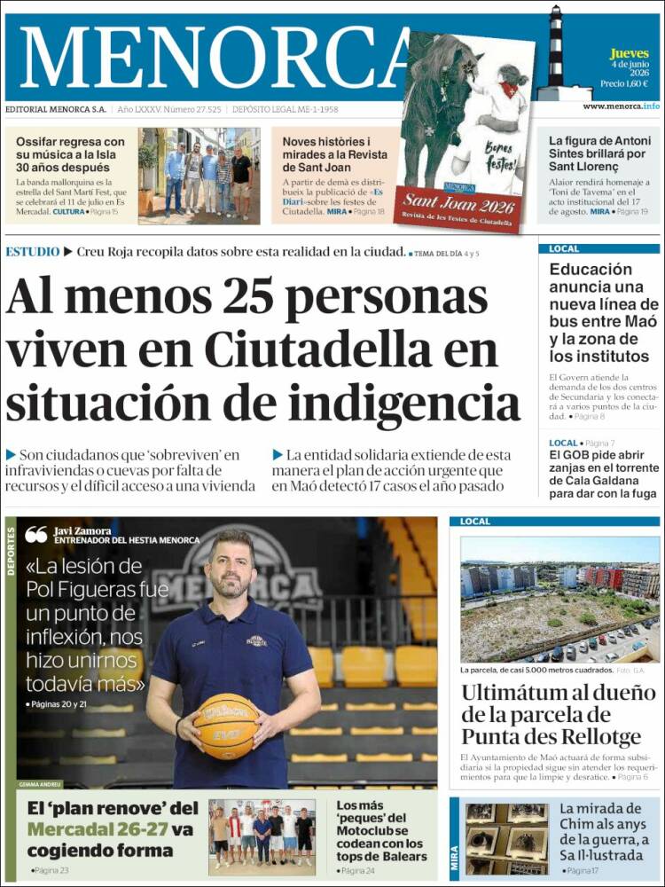 Portada de Menorca - Diario Insular (Espa&ntilde;a)