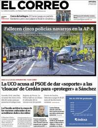 Portada de El Correo - Guipuzcoa (Espa&ntilde;a)