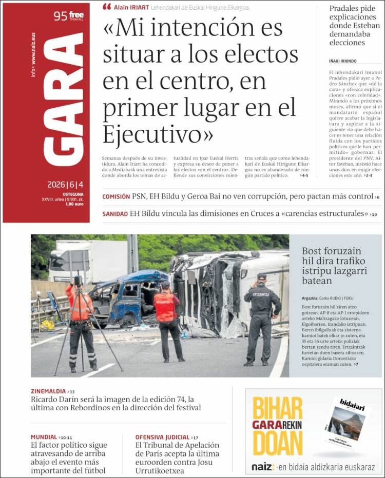 Portada de Gara (Espa&ntilde;a)