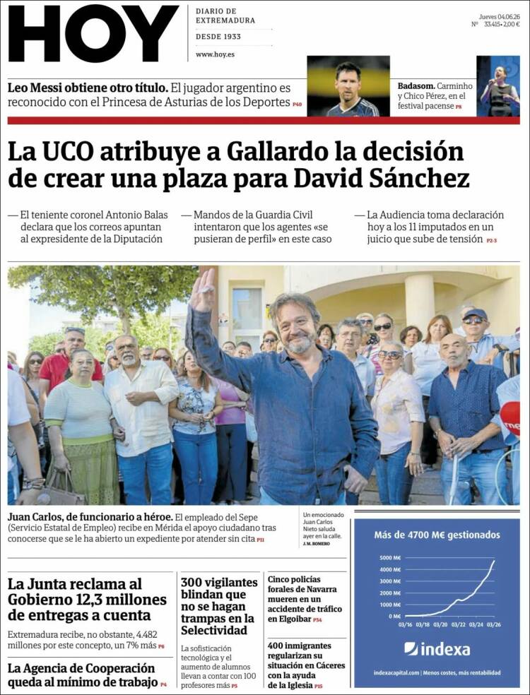 Portada de Hoy - Caceres (Espa&ntilde;a)