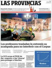 Portada de Las Provincias (Espa&ntilde;a)