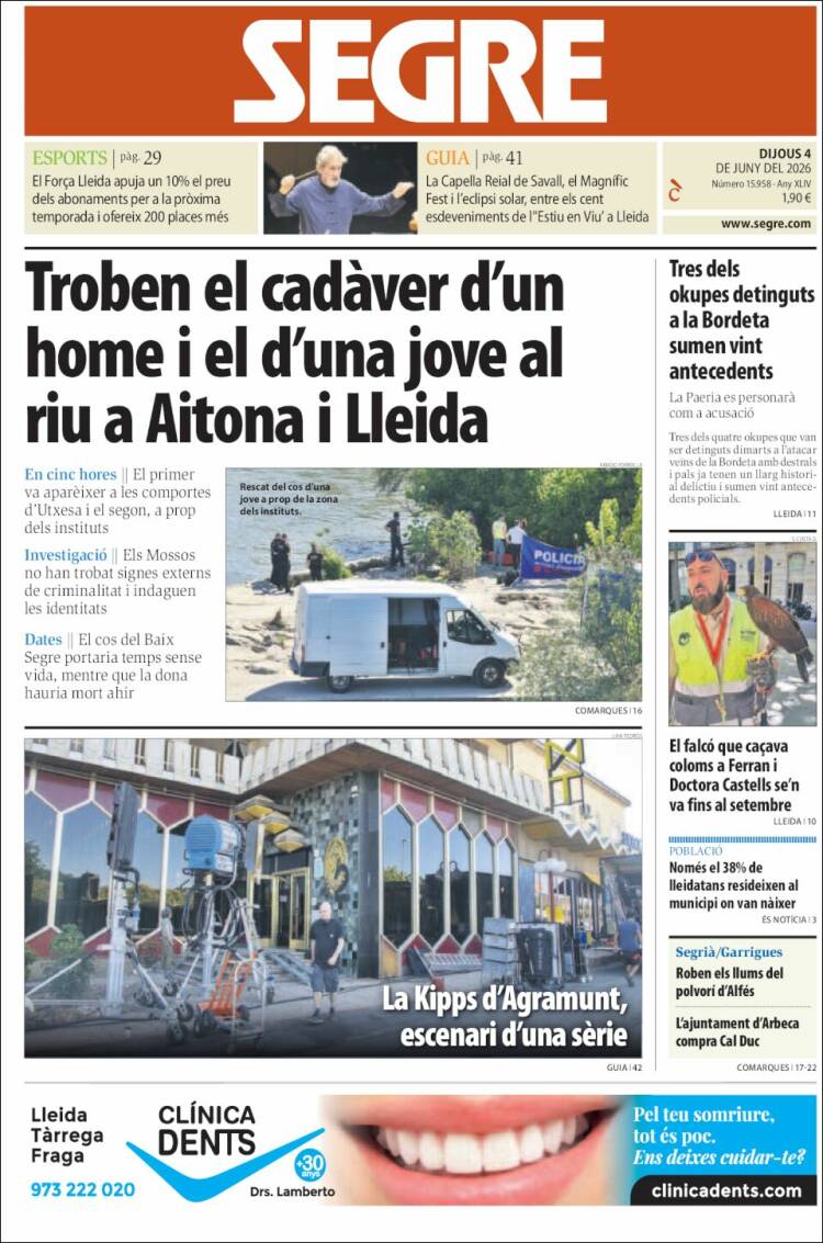 Portada de Segre (Espa&ntilde;a)