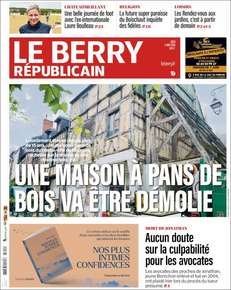 Portada de Berry Republicain (Francia)
