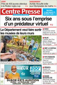 Portada de Centre Presse (Francia)
