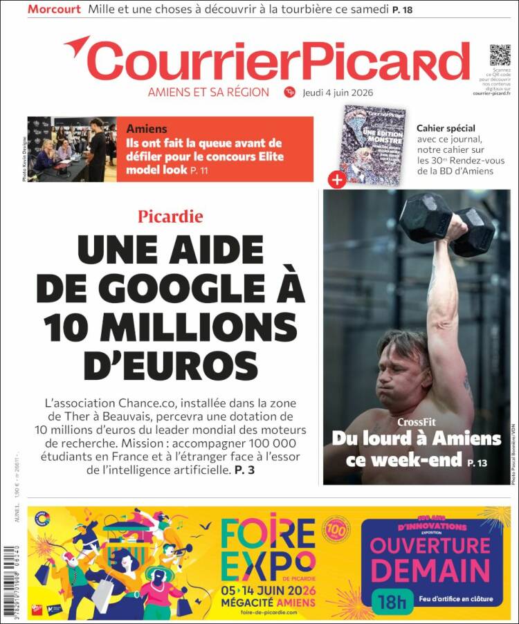 Portada de Courrier Picard (Francia)
