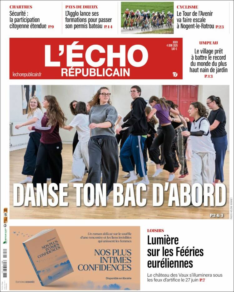 Portada de L'Echo Républicain (Francia)
