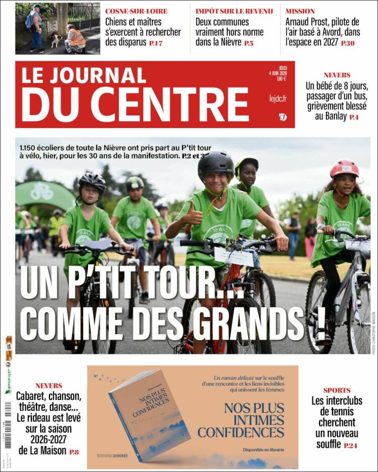 Portada de Le Journal du Centre (Francia)