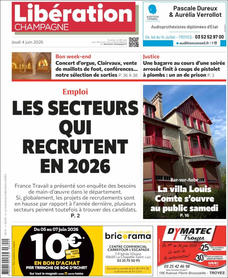 Portada de Libération Champagne (Francia)
