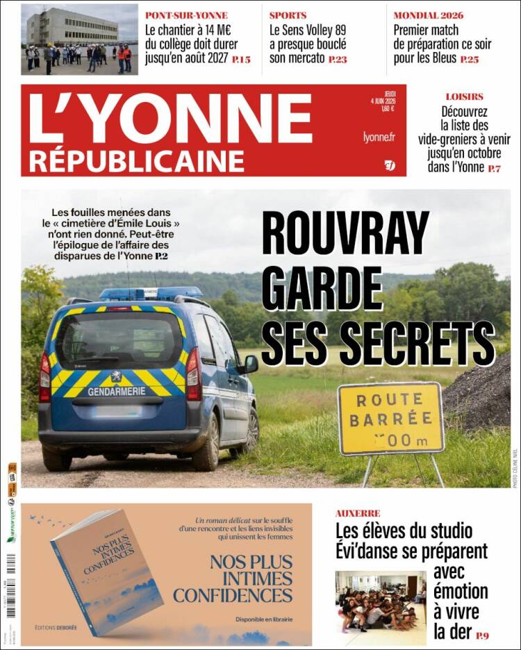 Portada de L'Yonne-Républicaine (Francia)