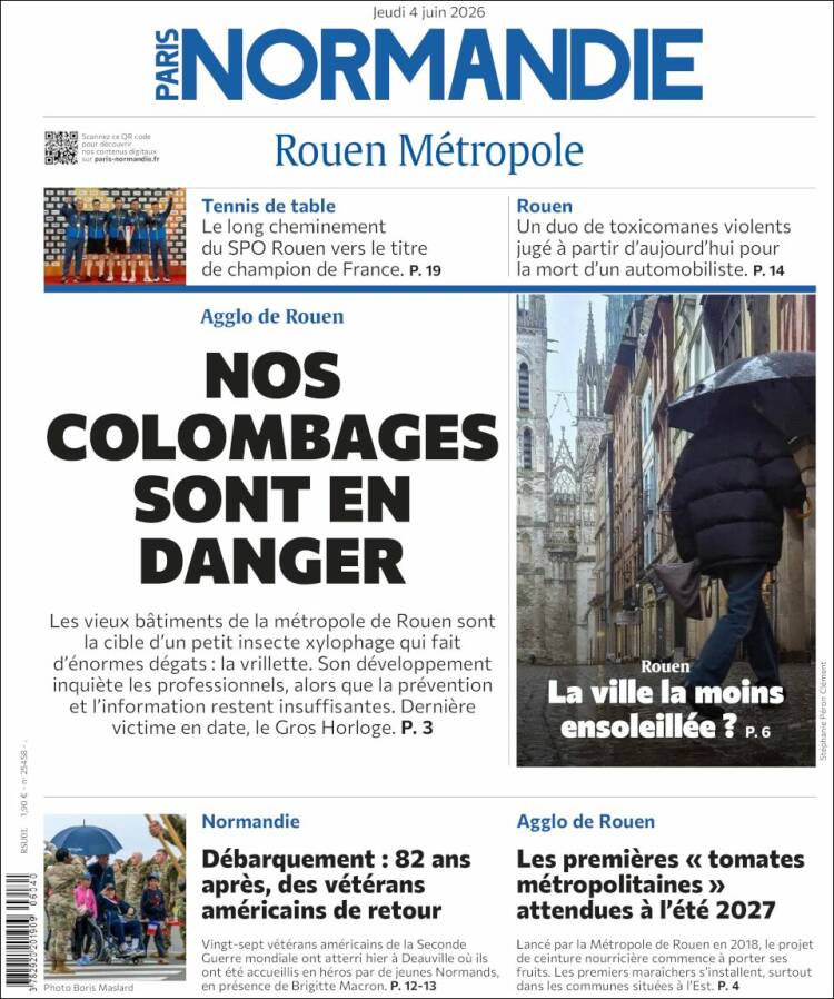 Portada de Paris Normandie (Francia)