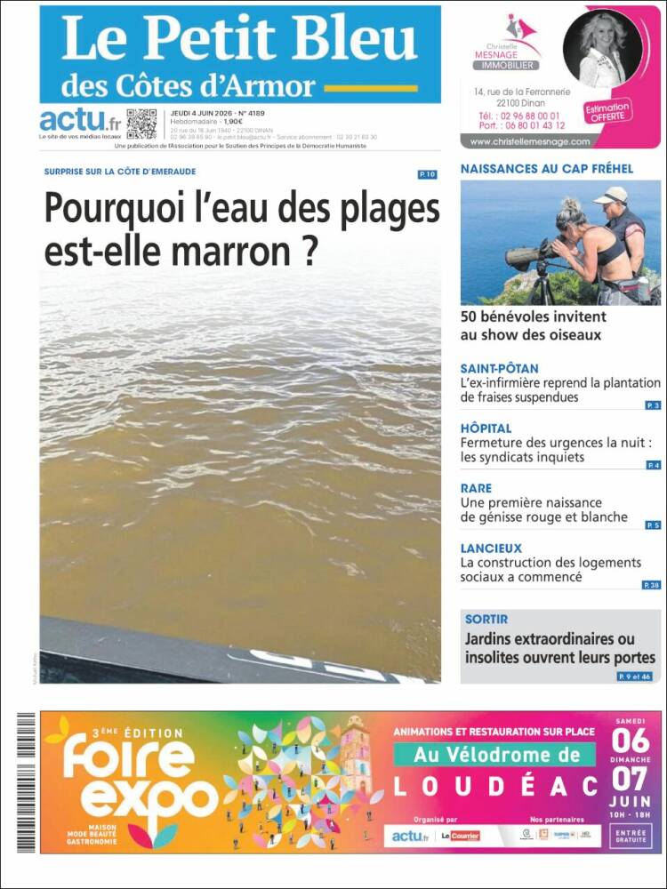 Portada de Le Petit Bleu (Francia)
