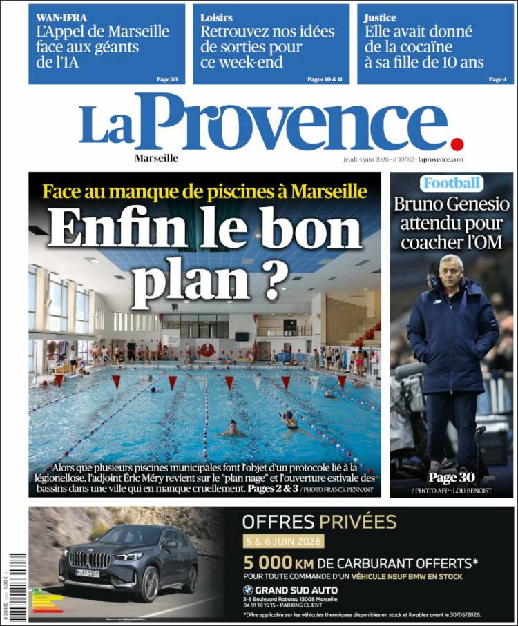Portada de La Provence (Francia)