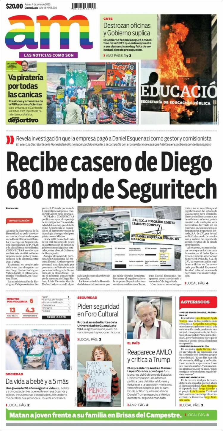 Portada de Al Día A.M. (M&eacute;xico)