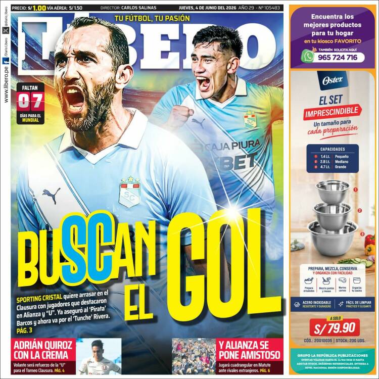 Portada de Líbero (Per&uacute;)