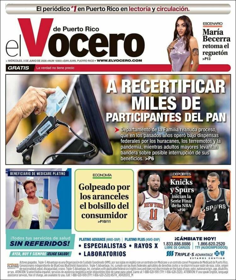 Portada de Vocero (Puerto Rico)