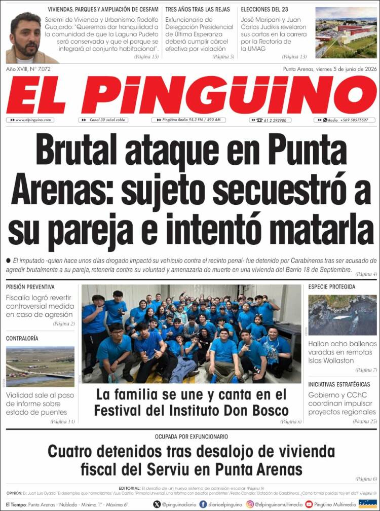 Portada de El Pingüino (Chile)