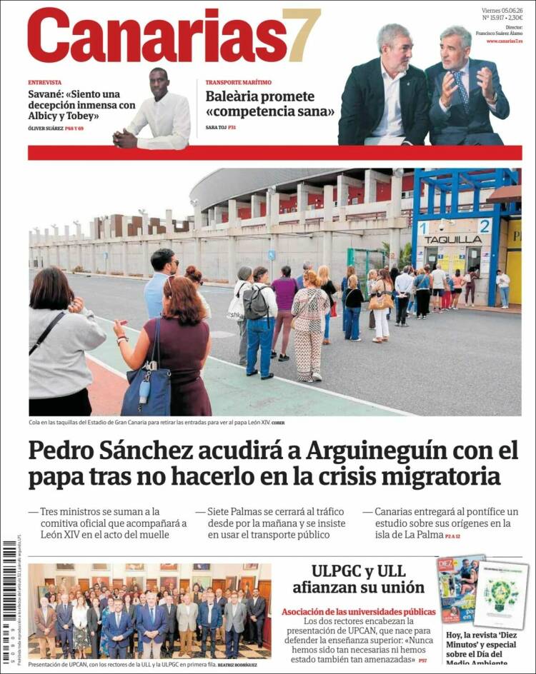 Portada de Canarias 7 (Espa&ntilde;a)