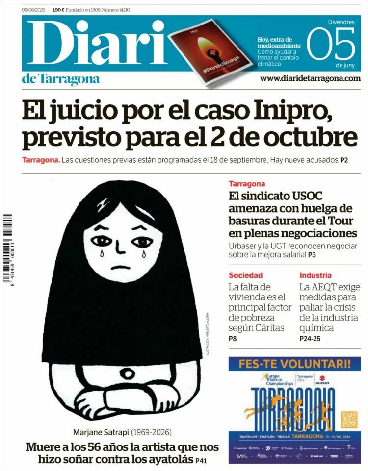 Portada de Diari de Tarragona (Espa&ntilde;a)