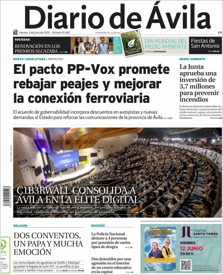 Portada de Diario de Ávila (Espa&ntilde;a)