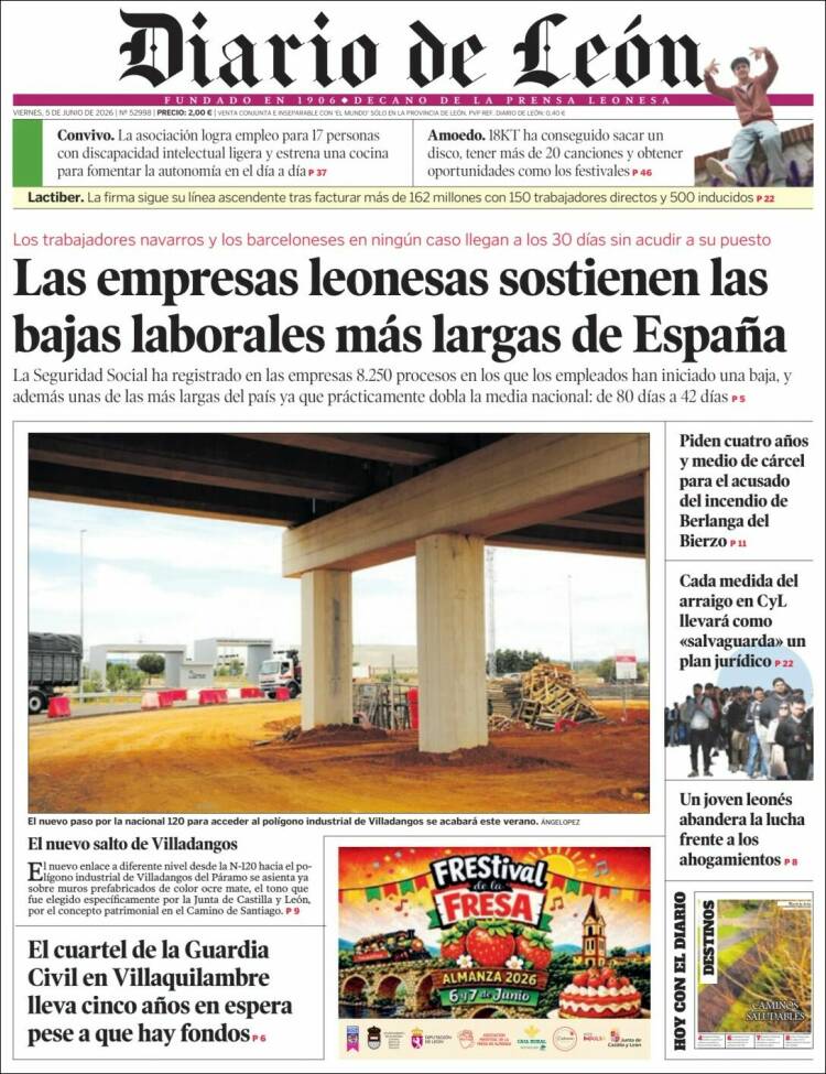 Portada de Diario de León (Espa&ntilde;a)