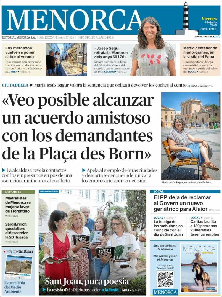 Portada de Menorca - Diario Insular (Espa&ntilde;a)