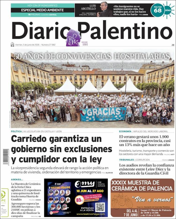 Portada de Diario Palentino (Espa&ntilde;a)