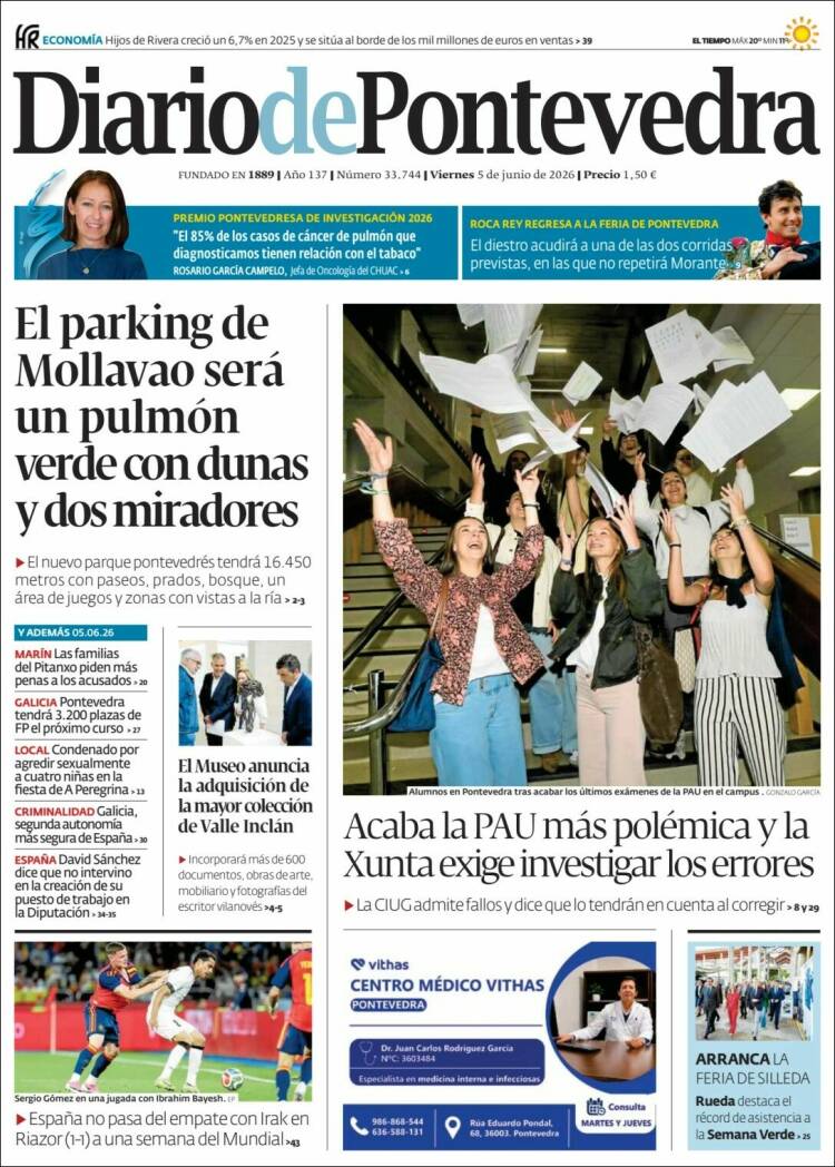 Portada de Diario de Pontevedra (Espa&ntilde;a)