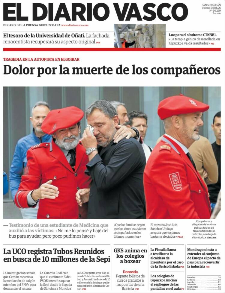 Portada de Diario Vasco (Espa&ntilde;a)