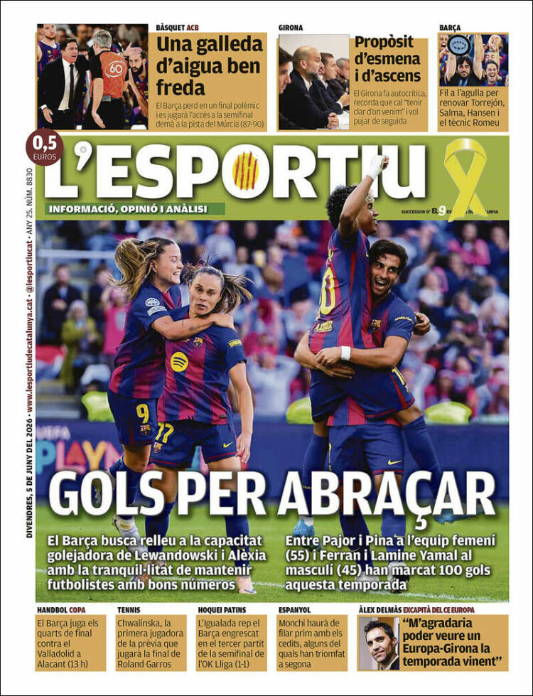 Portada de L'Esportiu (Espa&ntilde;a)