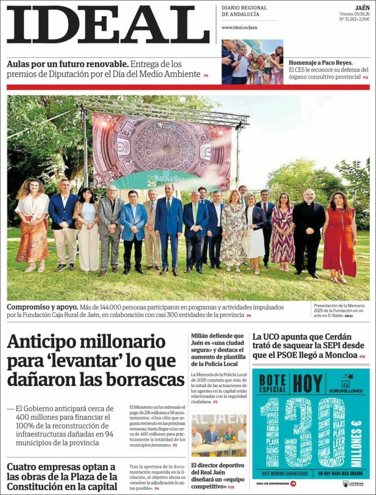 Portada de El Ideal de Jaén (Espa&ntilde;a)