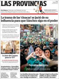 Portada de Las Provincias (Espa&ntilde;a)
