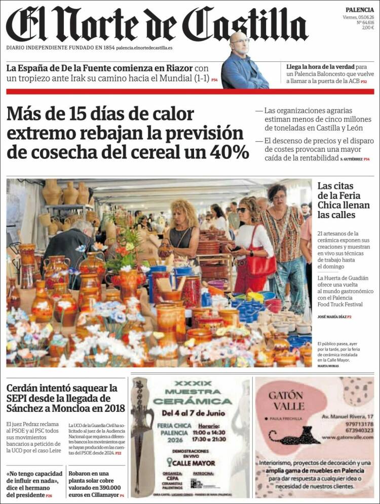 Portada de Norte de Castilla - Palencia (Espa&ntilde;a)