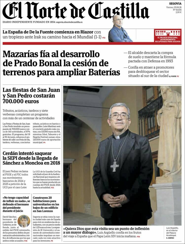 Portada de Norte de Castilla - Segovia (Espa&ntilde;a)