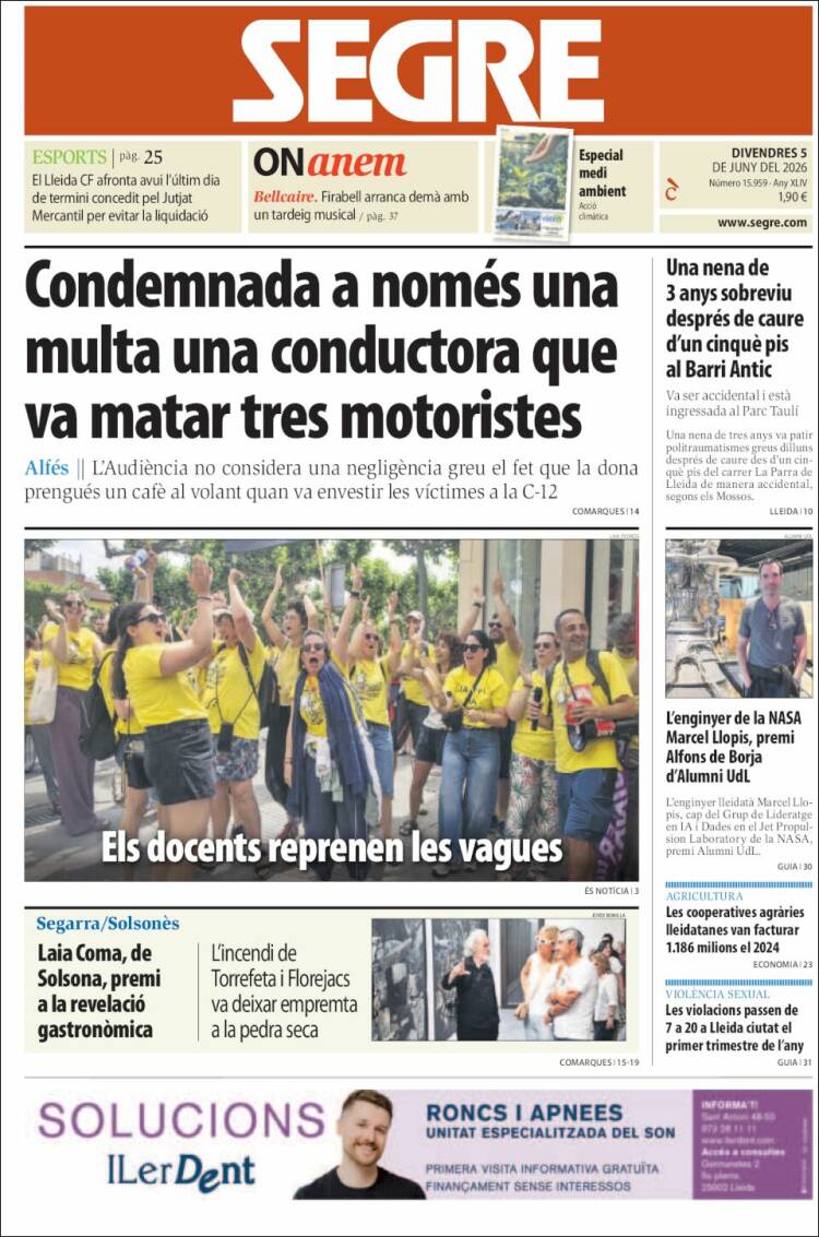 Portada de Segre (Espa&ntilde;a)