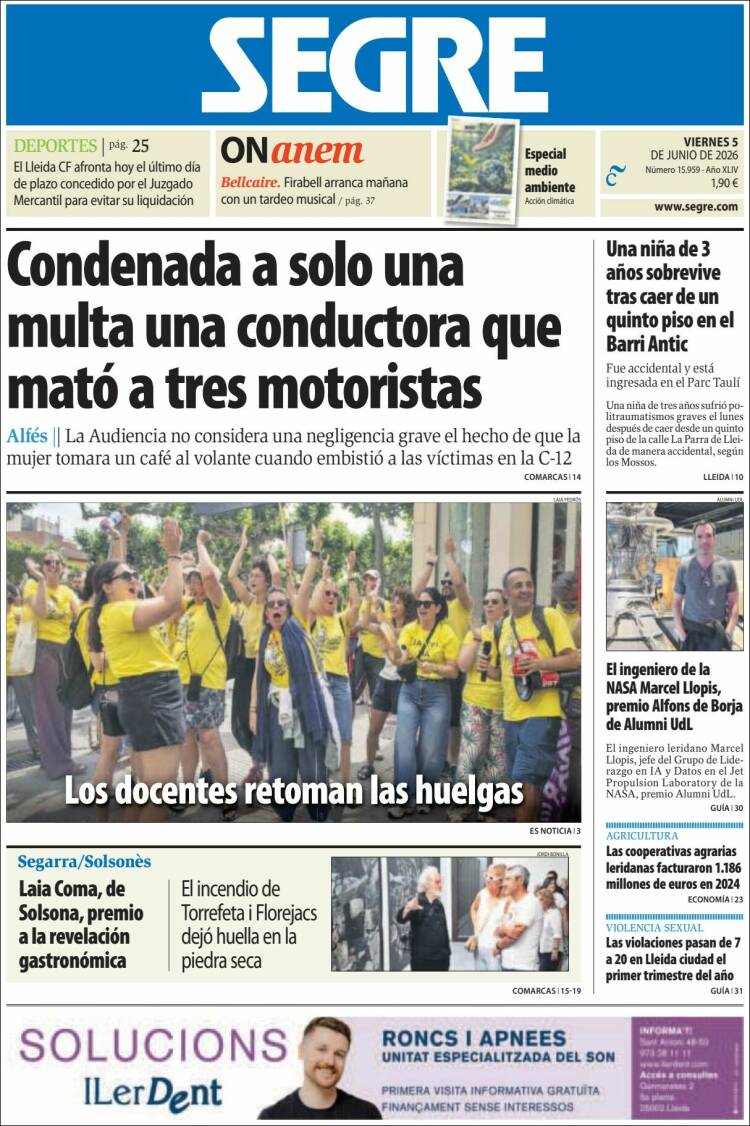 Portada de Segre  (Espa&ntilde;a)