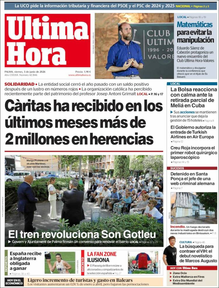 Portada de Última Hora (Espa&ntilde;a)